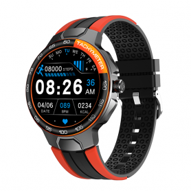 Smartwatch Pyramid® E15, sport, display IPS 1.28 inch, waterproof, monitorizare ritm cardiac, pedometru, portocaliu, E15
