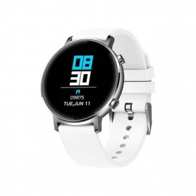 Smartwatch ZEBLAZE GTR, sport, display IPS 1.3 inch, waterproof, monitorizare ritm cardiac, pedometru, alb,  ZEBLAZEGTR