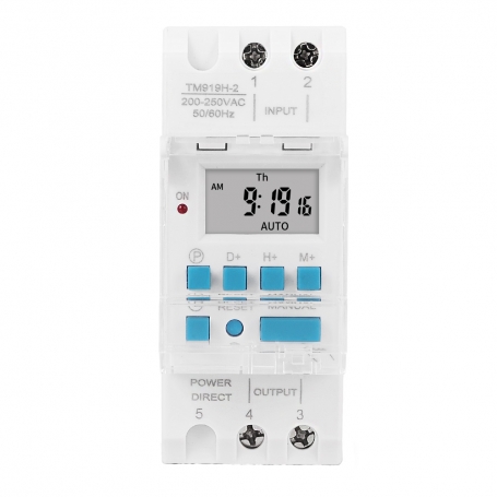 Timer digital programabil, 230V, 16A, Sinotimer, temporizator, 1 min-168 ore, TM919H-2-16A