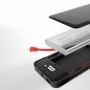 Baterie externa powerbank Dudao 2x USB, 10000mAh 2A cu cablu incorporat 3in1 Lightning / USB tip C / micro USB 3A alb, HRT-88806