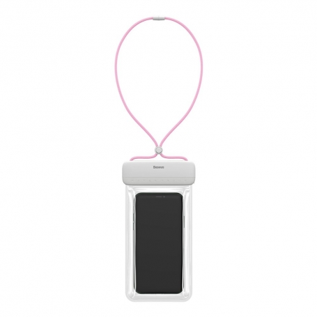 Husa impermeabila telefon, Baseus, IPX8, 7.2 inch, silicon, roz, HUSA01