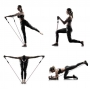 Set benzi elastice fitness, 11 accesorii, extensor, Wozinsky, antrenament muschi, saculet, multicolor, FIT4
