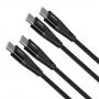 Set doua cabluri incarcare Type C, Choetech, 60W PD, 5A, 2m si 1.2m lungime, incarcare rapida, functii protectie, CBL01