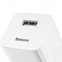 Incarcator adaptor de calatorie, Baseus 1 x USB Qualcomm Quick Charge 3.0, 24W, alb, AD82