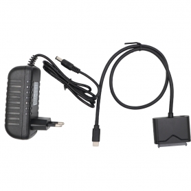 Adaptor USB Type C 3.0 la SATA, 22 Pin 1.8/2.5 /3.5inch hard disk SSD/HDD Compatibil mac si Windows, cu alimentator 12V, SATA98