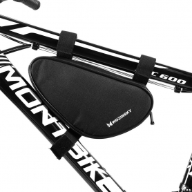 Geanta pentru bicicleta, Wozinsky, 16x20x27x6cm, montare pe cadru, 1.5L, impermeabil, negru, BK09