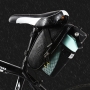 Geanta pentru bicicleta, Wozinsky, 24x8.5x8cm, montare cadru, 1.5L, impermeabila, negru, BK16