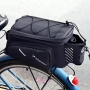 Geanta pentru bicicleta, Wozinsky, 18x15x35cm, montare portbagaj, 9L, impermeabila, curea de umar, negru, BK17