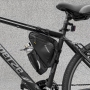 Geanta pentru bicicleta, Wozinsky, 5x16x20x26cm, montare cadru, 1.5L, impermeabila, negru, BK18