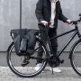 Geanta pentru bicicleta, Wozinsky, 60x32x18cm, 2 in 1, montare portbagaj, 25L, impermeabila, negru, BK21