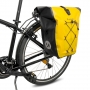 Geanta pentru bicicleta, Wozinsky, 60x32x18cm, 2 in 1, montare portbagaj, 25L, impermeabila, galben, BK21