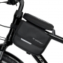 Geanta pentru bicicleta, Wozinsky, 16.x16x19x4cm, montare cadru, 1.5L, suport telefon, impermeabila, negru, BK23
