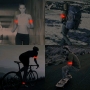 Bratara LED pentru ciclism, alergat si alte sporturi, reflectorizant, reincarcabila usb, 3 moduri de iluminat, rosu, L90