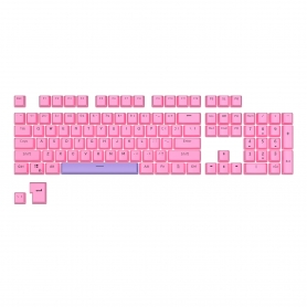 Set 104 butoane Royal Kludge PBT Keycaps, 104 taste, switch compatibile Cherry MX, layout US, roz/mov, KC-33