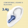 Casti wireless Bluetooth 5.1, bass, functie de reducere a zgomotului, Bleumarin, XY70