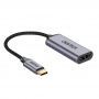Cablu Adaptor unidirectional Choetech HUB USB tip C (tata) la HDMI (mama) 4K 60Hz ,gri, HUB-H10