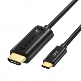 Cablu adaptor unidirectional Choetech Adaptor USB tip C (tata) la HDMI 2.0 (tata) 4K 60Hz 1.8m negru, CH0019