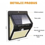 Lampa solara se perete, acumulator inclus, cu 20 LED-uri de mare putere SMD, senzor miscare, panou solar, LS20