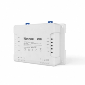 Sonoff Smart 4 canale releu inteligent cu releu Wi-Fi comutator de curent alb (4CHR3)
