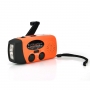 Radio camping portabil,  calamitati naturale, cutremure, furtuni, cu dinam portocaliu