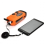 Radio camping portabil,  calamitati naturale, cutremure, furtuni, cu dinam portocaliu
