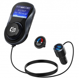Modulator FM, Quick Charge 3.0, Bluetooth, Wireless hands-free, LCD 1.44, MP3 player, FM kit, USB 2.4A, QC3.0