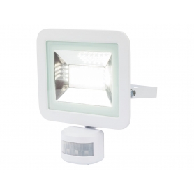 Reflector LED cu senzor de miscare Livarno, cu modul LED economic si intensitate luminoasa mare, alb, LED1