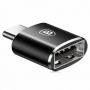 Convertor USB Baseus  la USB Type-C Adaptor Conector OTG negru (CATOTG-01)