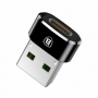 Convertor Baseus Convertor USB Type-C la adaptor USB Conector negru (CAAOTG-01)