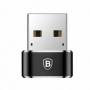 Convertor Baseus Convertor USB Type-C la adaptor USB Conector negru (CAAOTG-01)