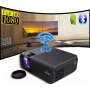 Videoproiector Cheerlux LED, Android 9.0, 5000 lumeni,  LCD 1080P Full-HD, home cinema, negru, rezolutie 1920 x 1080, C50ANDROID