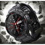 Ceas smartwatch pentru barbati, PYRAMID®, waterproof IP67, monitorizare activitati fizice, ritm cardiac, pedometru, negru, K22