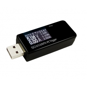 Tester alimentare multifunctional USB QC2.0, 3.0 masoara Tensiune, Capacitate, Putere, Temperatura, Timp, Wh, mAh