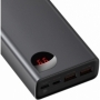 Acumulator extern, Baseus Adaman powerbank 2x USB / 1x USB tip C / 1x micro USB 20000mAh 65W QC 4.0 PD negru, HRT-69975