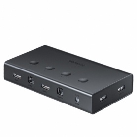 Comutator Ugreen KVM (Keyboard Video Mouse) 4 x 1 HDMI (femela) 4 x USB (femela) 4 x USB tip B (femela) negru (CM293)