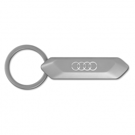 Breloc chei Audi original, din otel inogidabil, argintiu, 3182100400