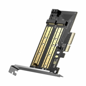 Adaptor de card de expansiune Ugreen PCIe 3.0 x4 la unitatea M.2 NVMe negru (CM302)