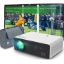 Videoproiector, 8800 lumeni, WIFI, ecran proiectie inclus si geanta transport, Full HD, 2x HDMI, 2 x usb, 2 x boxe 10W, D5000