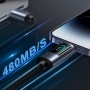 Cablu telefon cu afisaj, compatibil Lightning - USB C 20W 1,2 m cu afisaj LED Joyroom S-CL020A16 - negru, HRT-143734