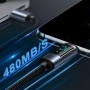 Cablu telefon cu afisaj, compatibil Android  USB C - USB C 100W 1,2 m cu afisaj LED Joyroom S-CC100A16 - negru