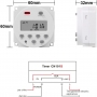 Timer digital SINOTIMER, interval de 1 secunda, 230V temporizator LCD digital programabil saptamanal 7 zile, CN101S-2