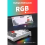 Tastatura mecanica gaming ROYAL KLUDGE, iluminare RGB personalizabila, switch-uri mecanice brown, anti-ghosting, RKR87-WHITE
