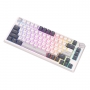 Tastatura mecanica gaming ROYAL KLUDGE, iluminare RGB personalizabila, switch-uri mecanice brown, anti-ghosting, RKH81-WHITE