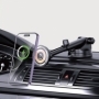 Incarcator wireless auto, compatibil MagSafe, pentru bord, parpriz, negru, HRT-149810