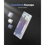 Tastatură mecanică Royal Kludge 2,4 GHz/bluetooth/USB-C, 75%, buton inteligent OLED, RGB, switch silver, RKM75