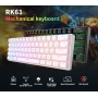 Tastatura mecanica gaming Royal Kludge RK61, 61 taste, hotswap, RGB, Keycaps ABS double shot, wireless, portabila, alb, RK61