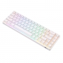 Tastatura mecanica gaming Royal Kludge 68 taste, Brown switch, Keycaps ABS double shot, wireless, BT sau cablu, alb, RKG68