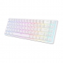 Tastatura mecanica gaming Royal Kludge 68 taste, Brown switch, Keycaps ABS double shot, wireless, BT sau cablu, alb, RKG68