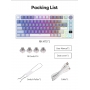 Tastatură mecanică Royal Kludge 2,4 GHz/bluetooth/USB-C, 75%, buton inteligent OLED, RGB, switch silver, RKM75-PHANTOM