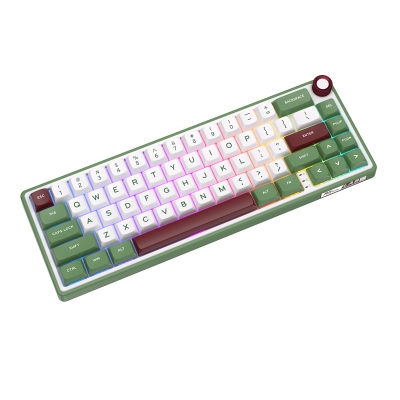 Tastatura mecanica gaming Royal Kludge, 65 taste, hotswap, RGB, chartreuse switch, RKR65-GREEN